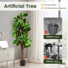5 ft Artificial Fiddle Leaf Fig Tree in Planter