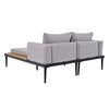 Modern Metal Daybed with Wood Accents