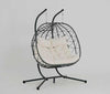 Wicker Egg Chair with Stand — 2 Person