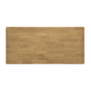 Rubberwood Dining Table with Rattan Accents, Seats 6
