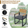 6-Piece Acacia Wood Outdoor Dining Set with Table, Chairs & Bench