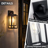 Double-Cage Outdoor Wall Lantern in Satin Black