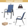 5-Piece Patio Dining Set with Wood-Grain Table, Umbrella Hole and 4