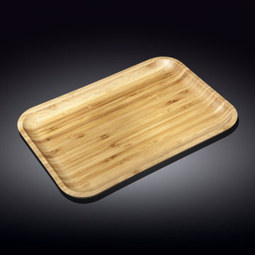 Bamboo Serving Platter, 13 x 9 inch Rectangular Appetizer Board