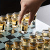 Glass Chess Drinking Game Set
