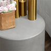 Concrete-Look Side Table, Light Gray
