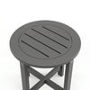 16-Inch HDPE Round Outdoor Side Table for Patio, Porch or Poolside