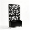 70.87Inch Hx46.06Inch W Leaf Pattern Privacy Screen With Planter Box
