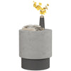 Concrete-Finish Round Accent Side Table, Gray
