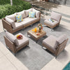 7-Piece Wicker Patio Furniture Set with Thick Cushions