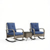 Three-Piece PE Wicker Rocking Chair Patio Set