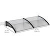 Clear Polycarbonate Front Door Canopy, 79 × 38 in.