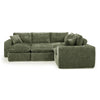 Modern Boucle L-Shaped Sectional Sofa with Two Moveable Ottomans,