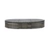 Rattan Round Daybed with Adjustable Backrests