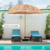 8 Foot Portable Thatched Beach Umbrella