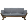 Adjustable Wood Daybed Sofa — Gray