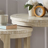 Oak Round Coffee & Side Table Set (2-Piece)