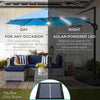 10' Solar LED Cantilever Patio Umbrella, 360° Rotation