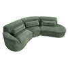 Curved 3-Piece Sectional with Chaise, Right-Hand Facing