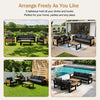 Aluminum Frame 4-Piece Outdoor Patio Conversation Set with Sofa