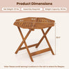 35.5" Solid Wood Octagon Patio Dining Table with Umbrella Hole