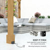 Fir Wood Pergola with Arched Roof, 10' x 12', Dark Brown