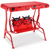 Kids Canopy Porch Swing Bench, Seats 2