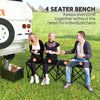 4-Seat Folding Outdoor Bench with Carry Bag