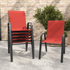 Rust-Resistant Outdoor Dining Chair Set with Teslin Fabric
