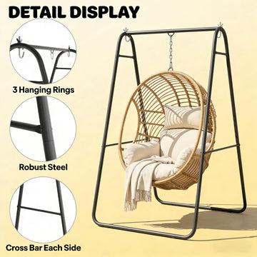 Solid Steel A-Frame Hanging Egg Chair Stand
