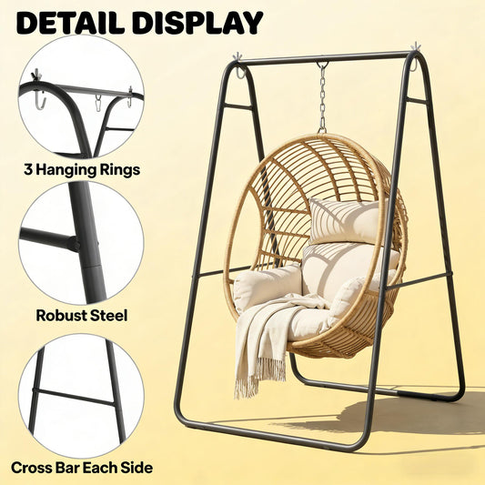 Solid Steel A-Frame Hanging Egg Chair Stand