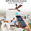 52" Black Walnut Ceiling Fan with Light & Remote