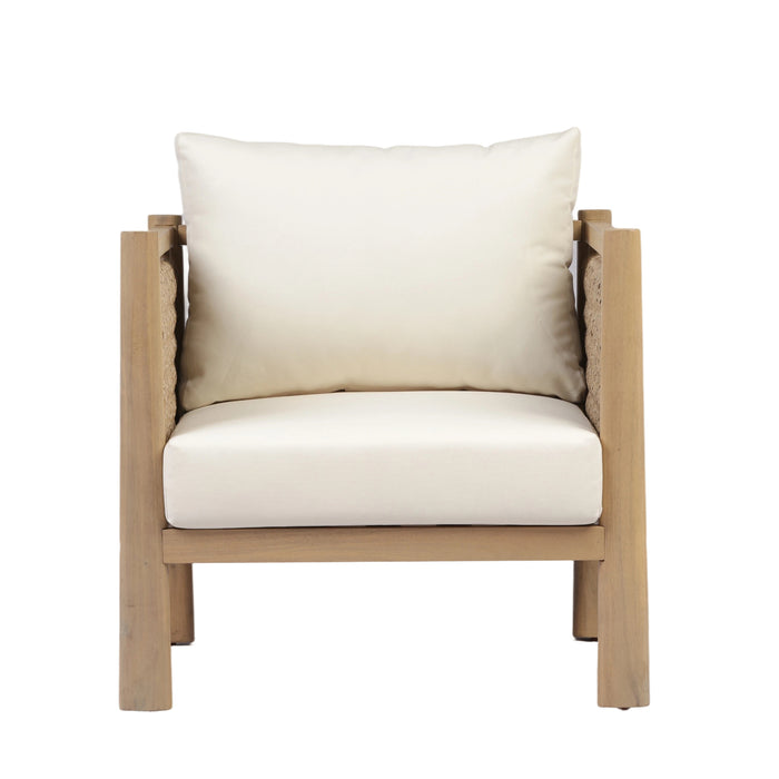 Acacia and Woven Wicker