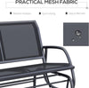 Two-Person Outdoor Glider Bench with Steel Frame