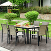 7-Piece Acacia & Wicker Patio Dining Set with Umbrella Hole