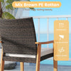 Acacia & Wicker Bistro Set — 3 Piece