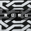 Reversible Outdoor Rug — 9' x 18' Black & White