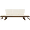 Adjustable Wood Daybed Sofa — Beige