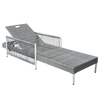 All-Weather Wicker Chaise Lounge, Grey (Set of 2)