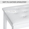 Tufted Storage Bench with Faux Leather Seat