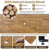 6-Piece Acacia Wood Outdoor Dining Set with Table, Chairs & Bench