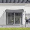 Cream White 10' x 10' Steel Pergola Gazebo with Canopy