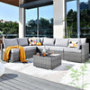 Seven Piece Outdoor Conversation Set with Coffee Table