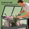 Fir Wood Elevated Raised Garden Bed with Cold Frame