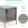 Coastal Wicker Bistro Set — 3 Piece, Navy & Gray
