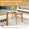 4-Piece Acacia Wood Patio Conversation Set with Cushions