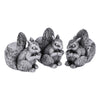 Squirrel Resin Planter Feet, Set of 3 Pot Risers