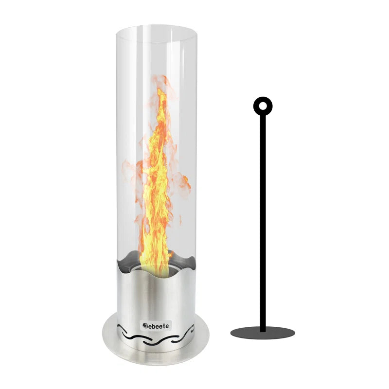 Tabletop Bio Ethanol Fireplace — 15.7"×5.9", Ventless, Indoor/Outdoor