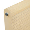 Natural Oak Veneer Dining Table with Ribbed Legs, 68 in