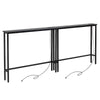 39" Narrow Console Table with Power Outlets & USB (Set of 2)